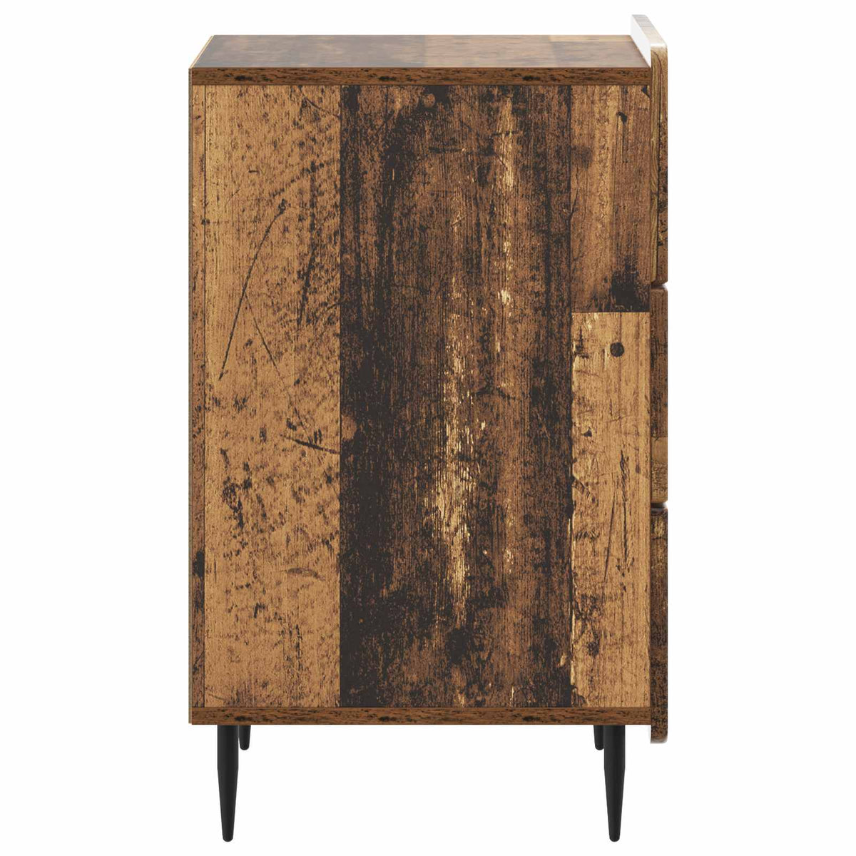Nachttisch mit Schubladen Altholz 43 x 41 x 68 cm Holzwerkstoff