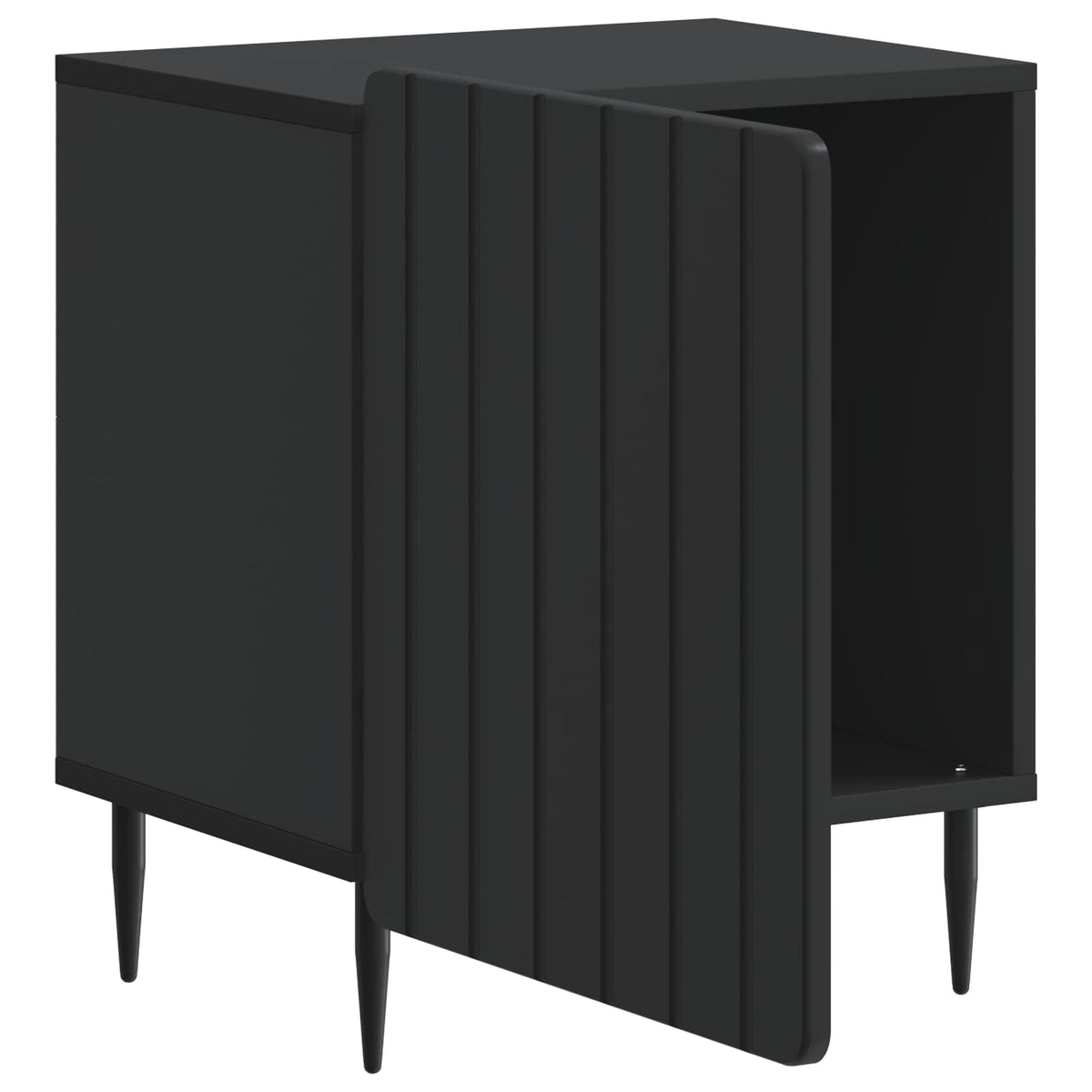Nachttisch 2 Stk. Schwarz 43 x 34,5 x 52 cm Holzwerkstoff
