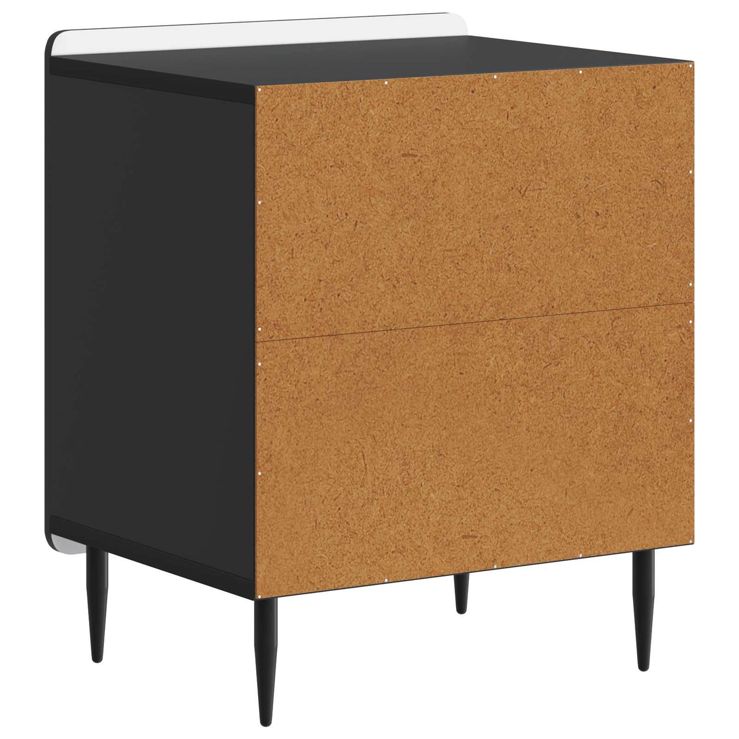 Nachttisch 2 Stk. Schwarz 43 x 34,5 x 52 cm Holzwerkstoff