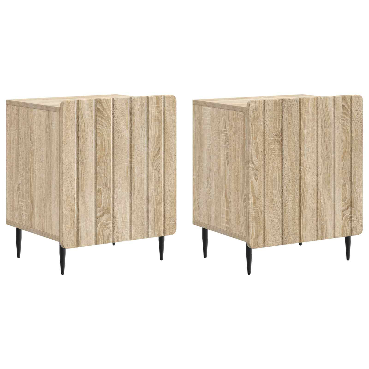 Nachttisch 2 Stk. Sonoma-Eiche 43 x 34,5 x 52 cm Holzwerkstoff