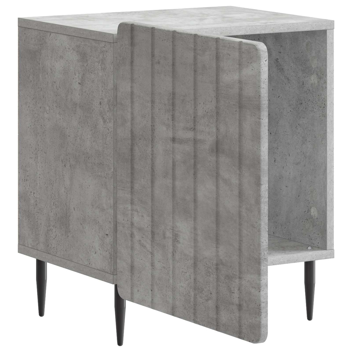 Nachttisch 2 Stk. Betongrau 43 x 34,5 x 52 cm Holzwerkstoff