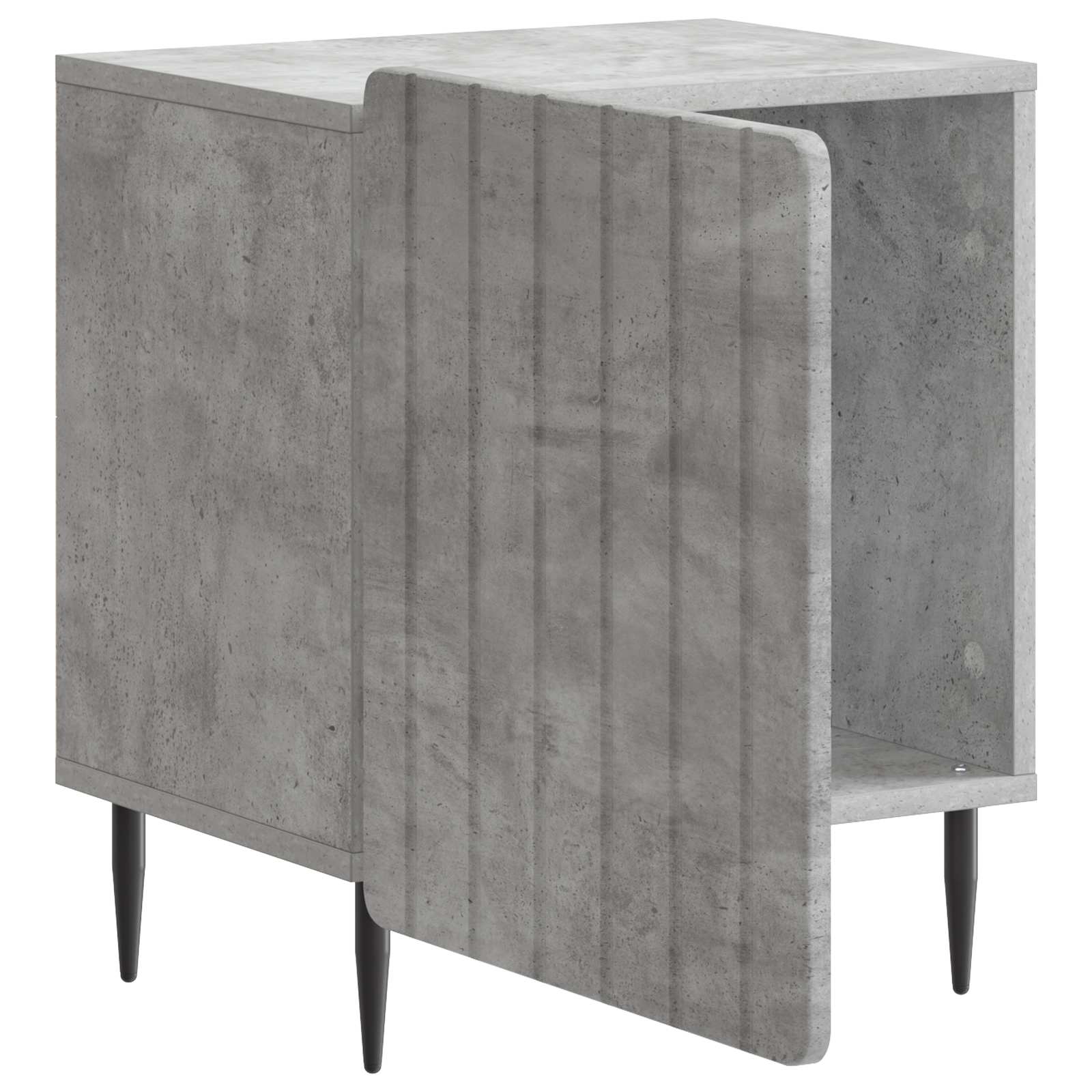 Nachttisch 2 Stk. Betongrau 43 x 34,5 x 52 cm Holzwerkstoff