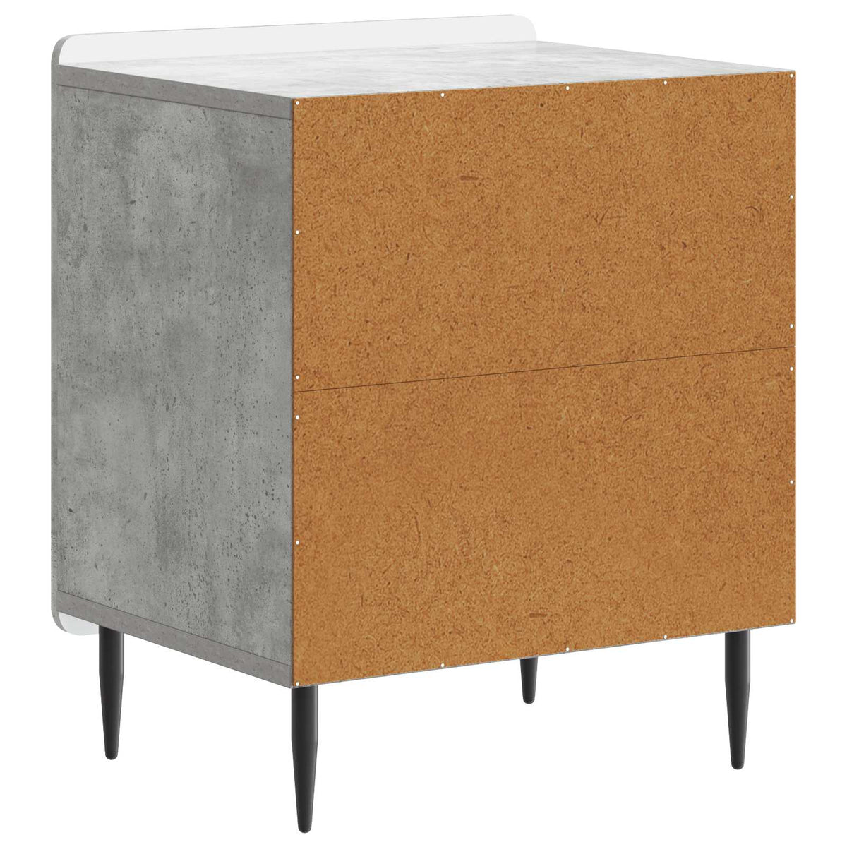 Nachttisch 2 Stk. Betongrau 43 x 34,5 x 52 cm Holzwerkstoff