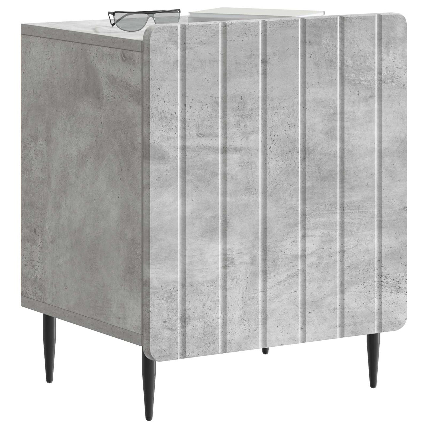 Nachttisch 2 Stk. Betongrau 43 x 34,5 x 52 cm Holzwerkstoff