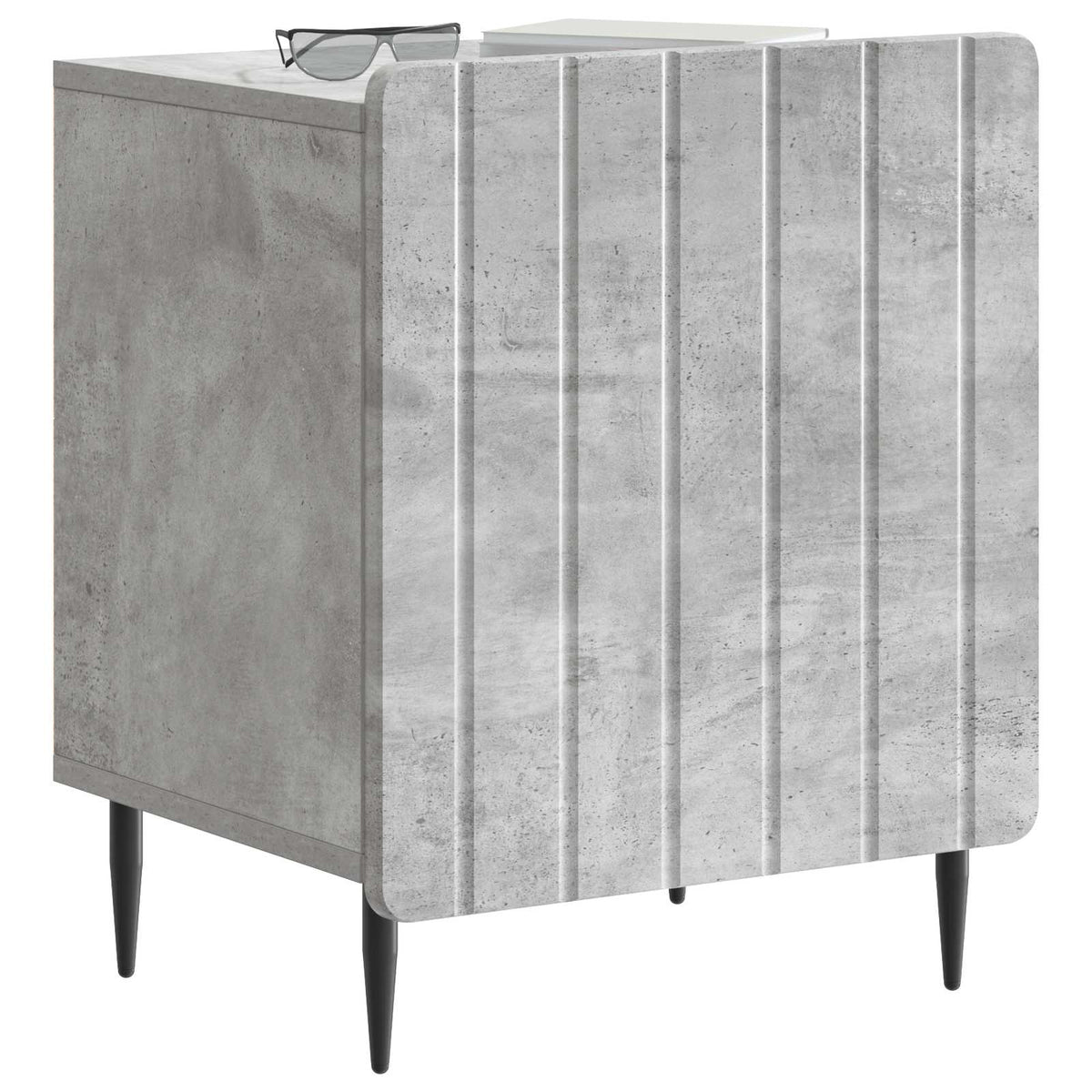 Nachttisch 2 Stk. Betongrau 43 x 34,5 x 52 cm Holzwerkstoff