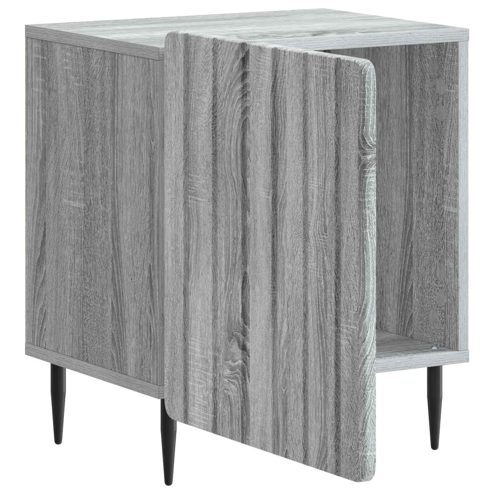 Nachttisch 2 Stk. Sonoma-Grau 43 x 34,5 x 52 cm Holzwerkstoff
