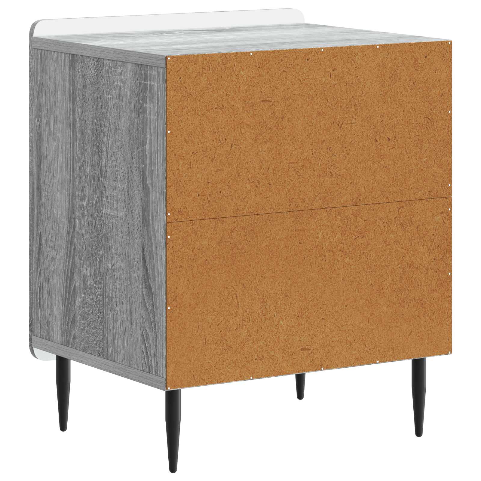 Nachttisch 2 Stk. Sonoma-Grau 43 x 34,5 x 52 cm Holzwerkstoff