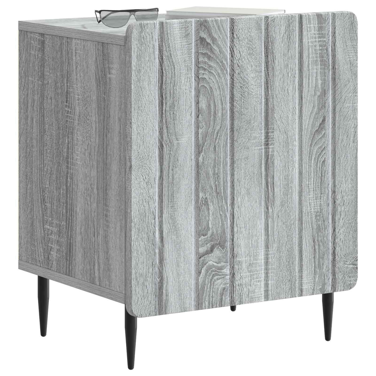 Nachttisch 2 Stk. Sonoma-Grau 43 x 34,5 x 52 cm Holzwerkstoff