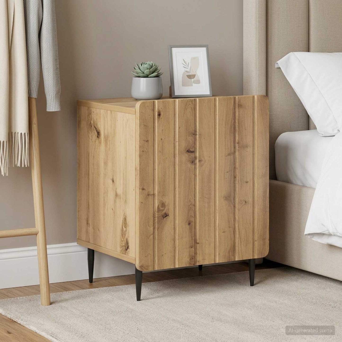 Nachttisch 2 Stk. Artisan-Eiche 43 x 34,5 x 52 cm Holzwerkstoff