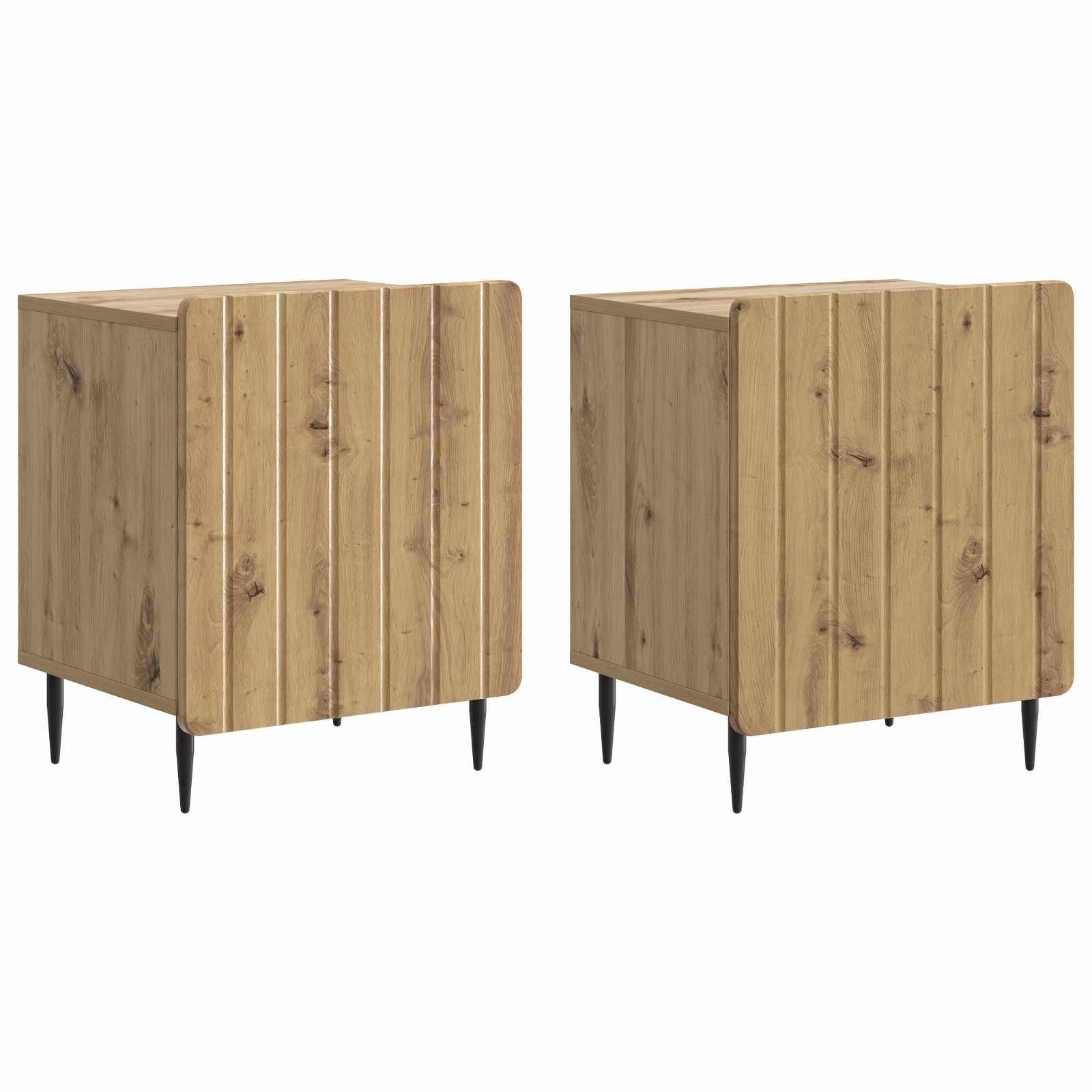 Nachttisch 2 Stk. Artisan-Eiche 43 x 34,5 x 52 cm Holzwerkstoff