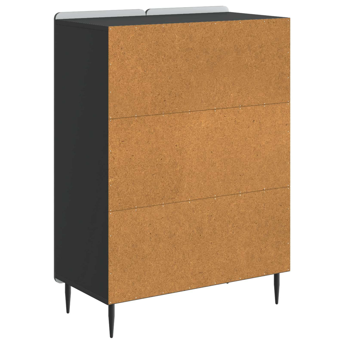 Sideboard Schwarz 66 x 34,5 x 92 cm Holzwerkstoff