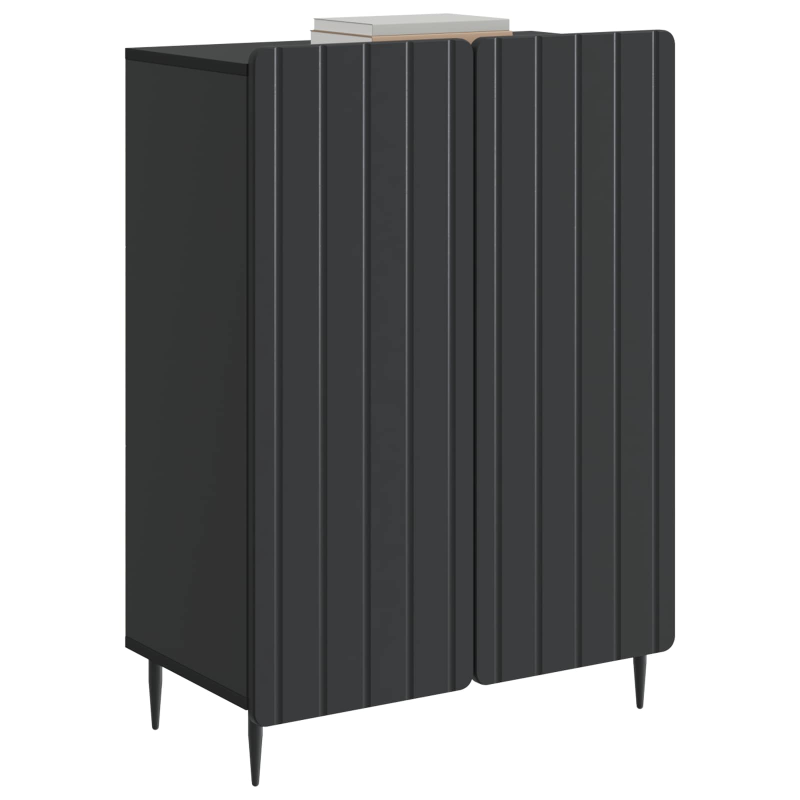 Sideboard Schwarz 66 x 34,5 x 92 cm Holzwerkstoff