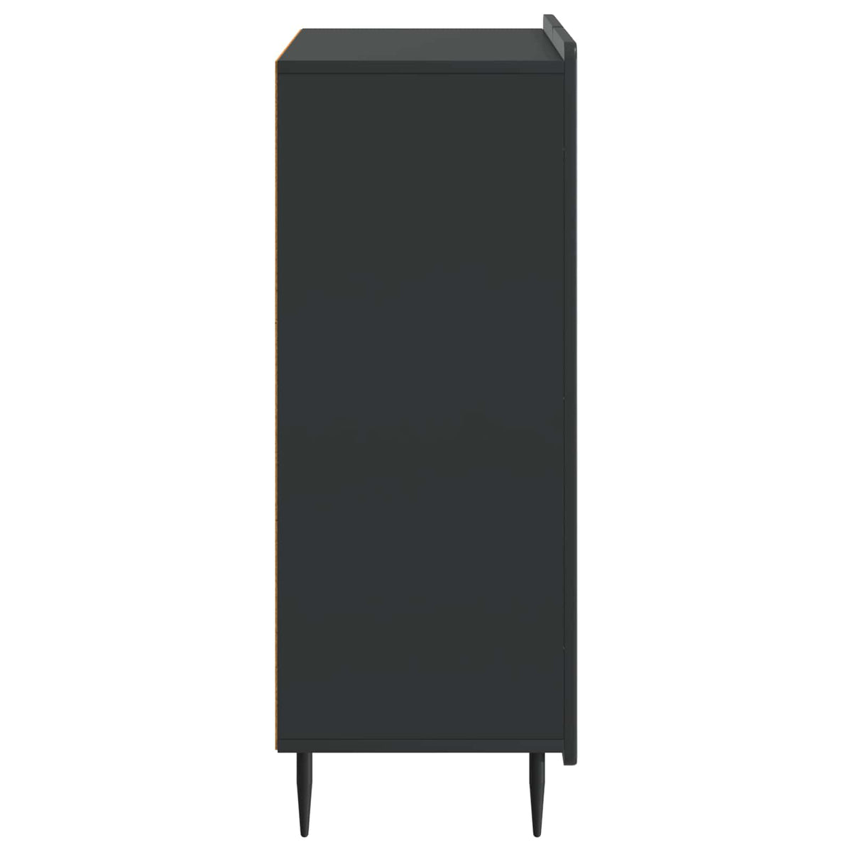 Sideboard Schwarz 66 x 34,5 x 92 cm Holzwerkstoff
