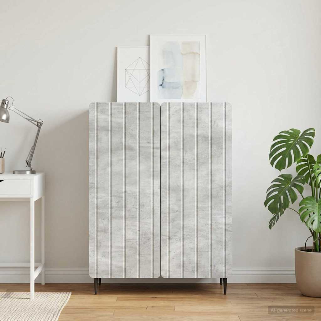 Sideboard Betongrau 66 x 34,5 x 92 cm Holzwerkstoff