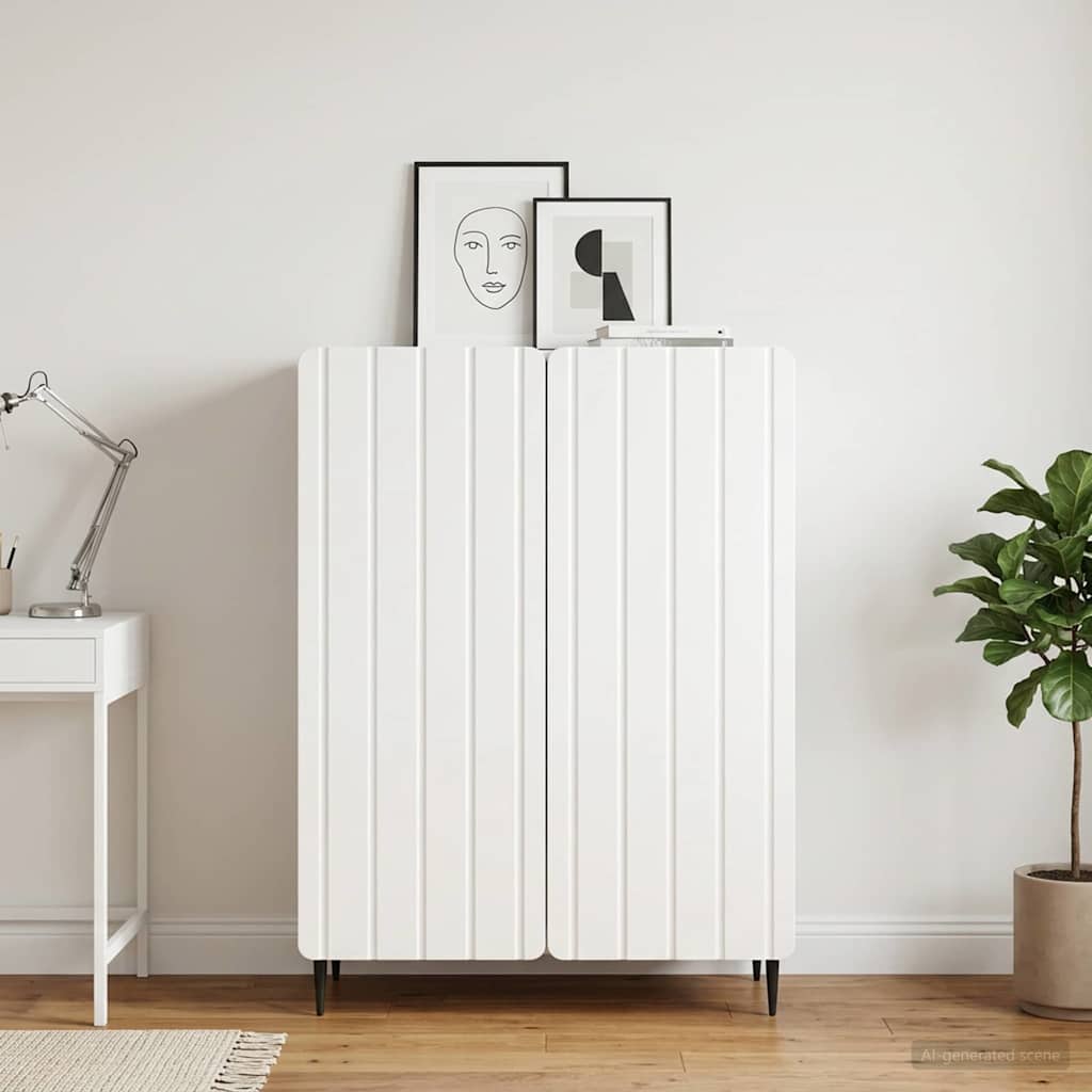 Sideboard Hochglanz Weiß 66 x 34,5 x 92 cm Holzwerkstoff