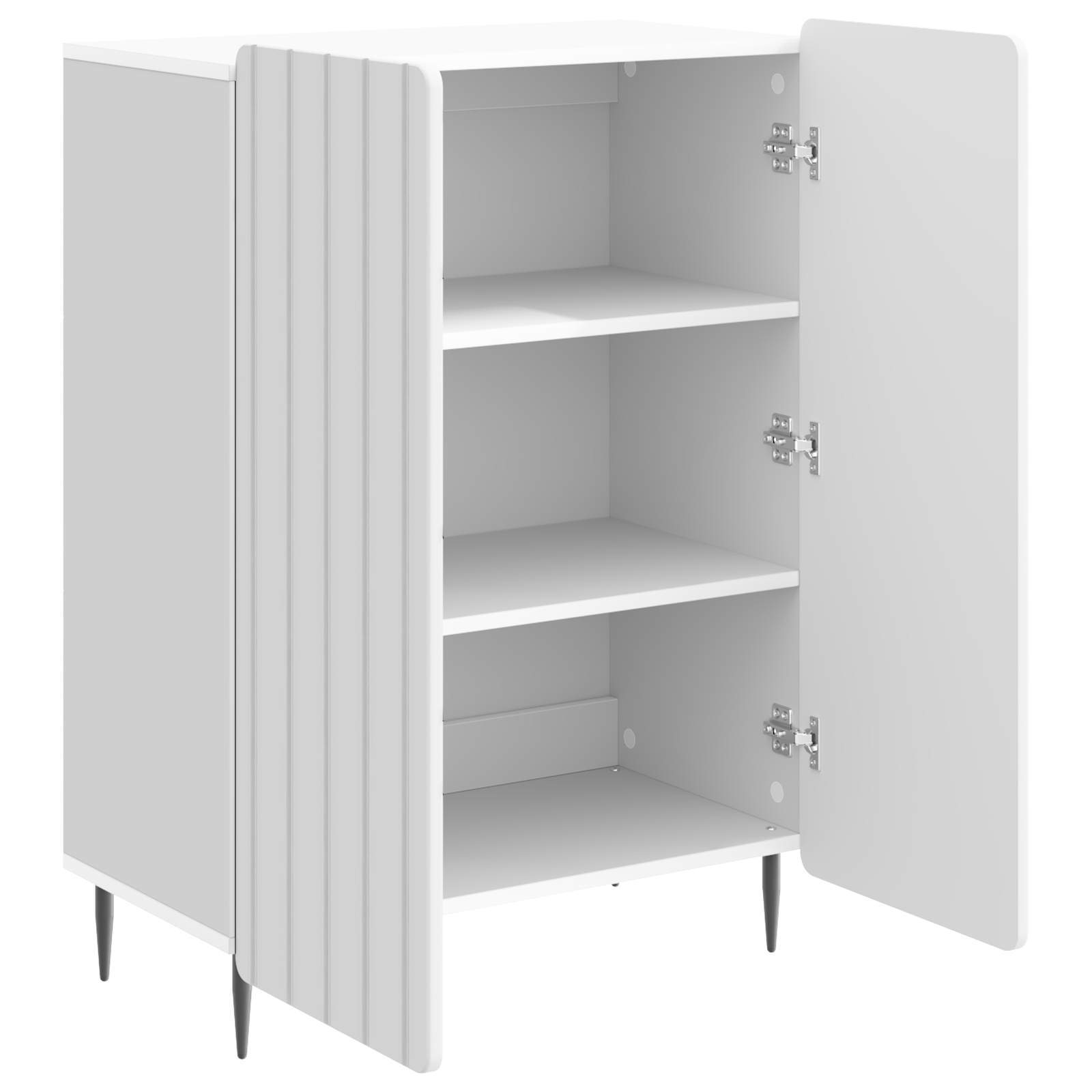 Sideboard Hochglanz Weiß 66 x 34,5 x 92 cm Holzwerkstoff