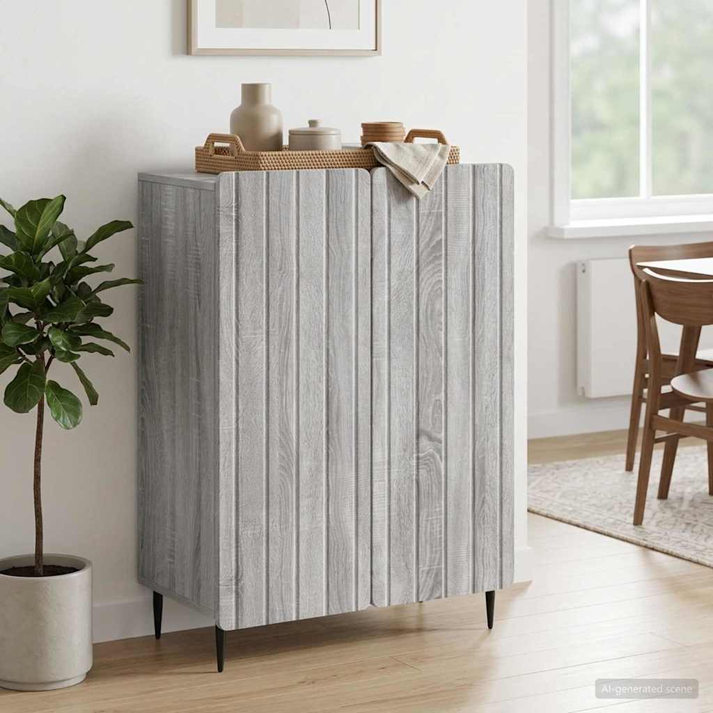 Sideboard Graues Sonoma 66 x 34,5 x 92 cm Holzwerkstoff