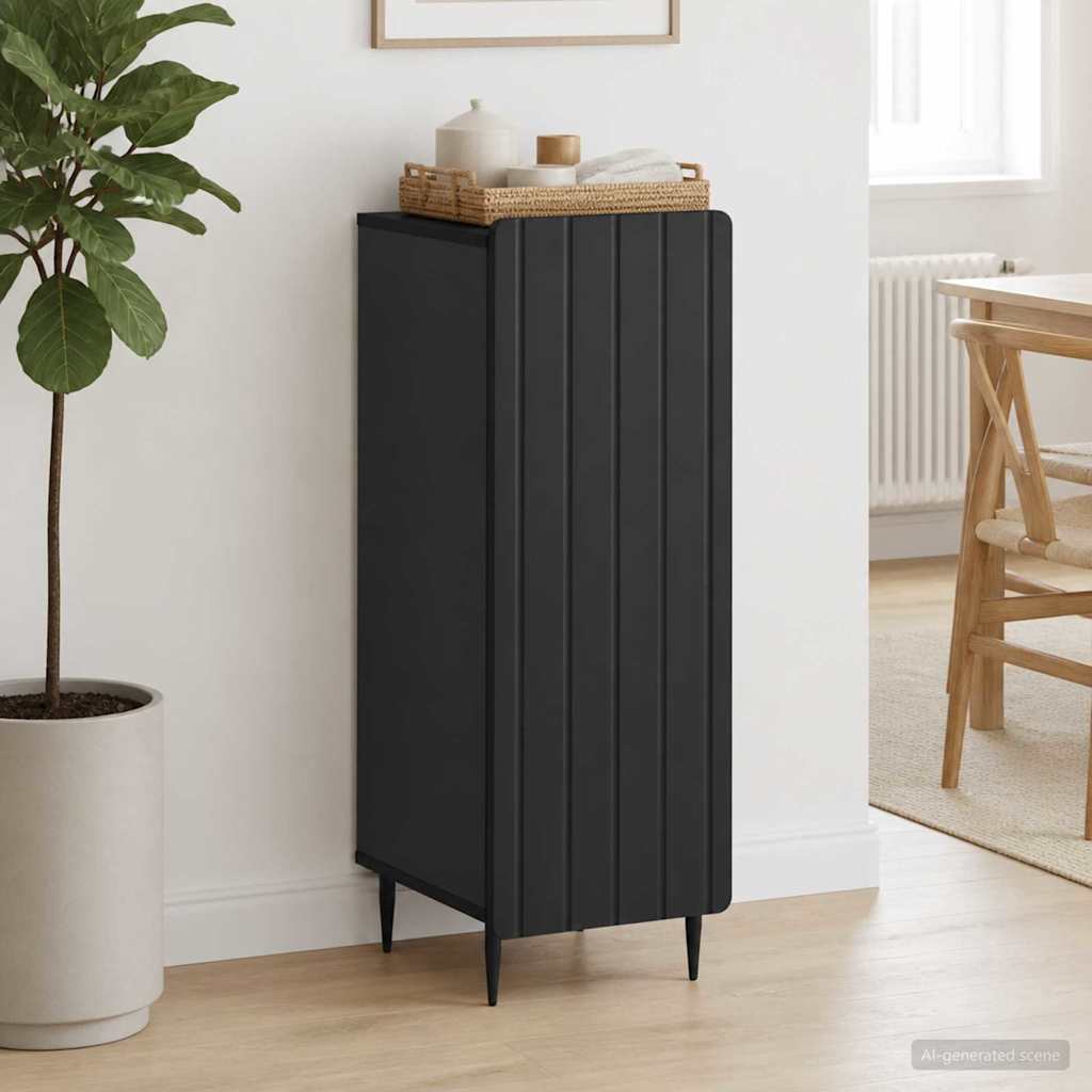 Sideboard Schwarz 34,5 x 33 x 92 cm Holzwerkstoff