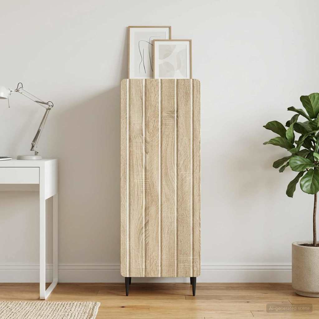 Sideboard Sonoma-Eiche 34,5 x 33 x 92 cm Holzwerkstoff