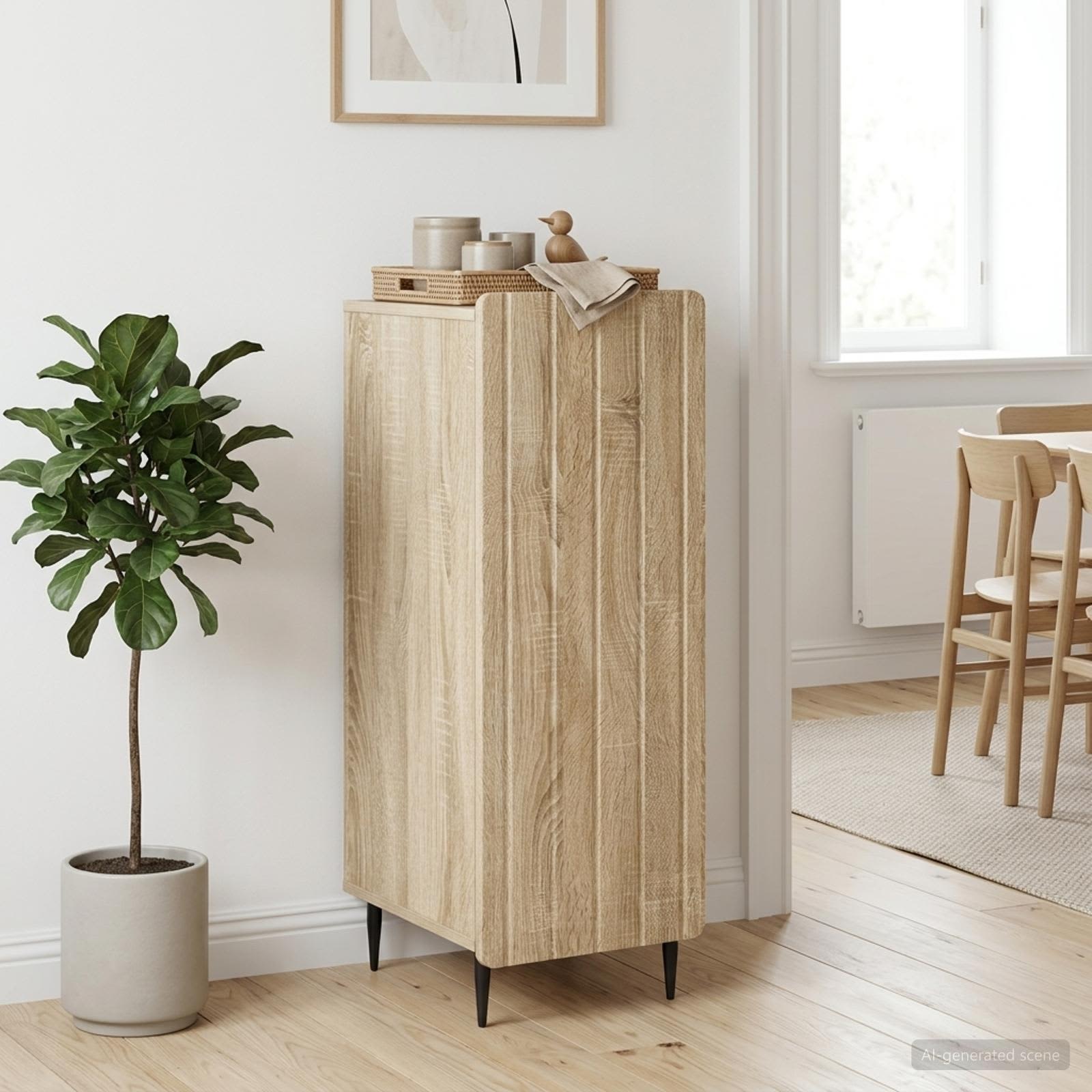 Sideboard Sonoma-Eiche 34,5 x 33 x 92 cm Holzwerkstoff