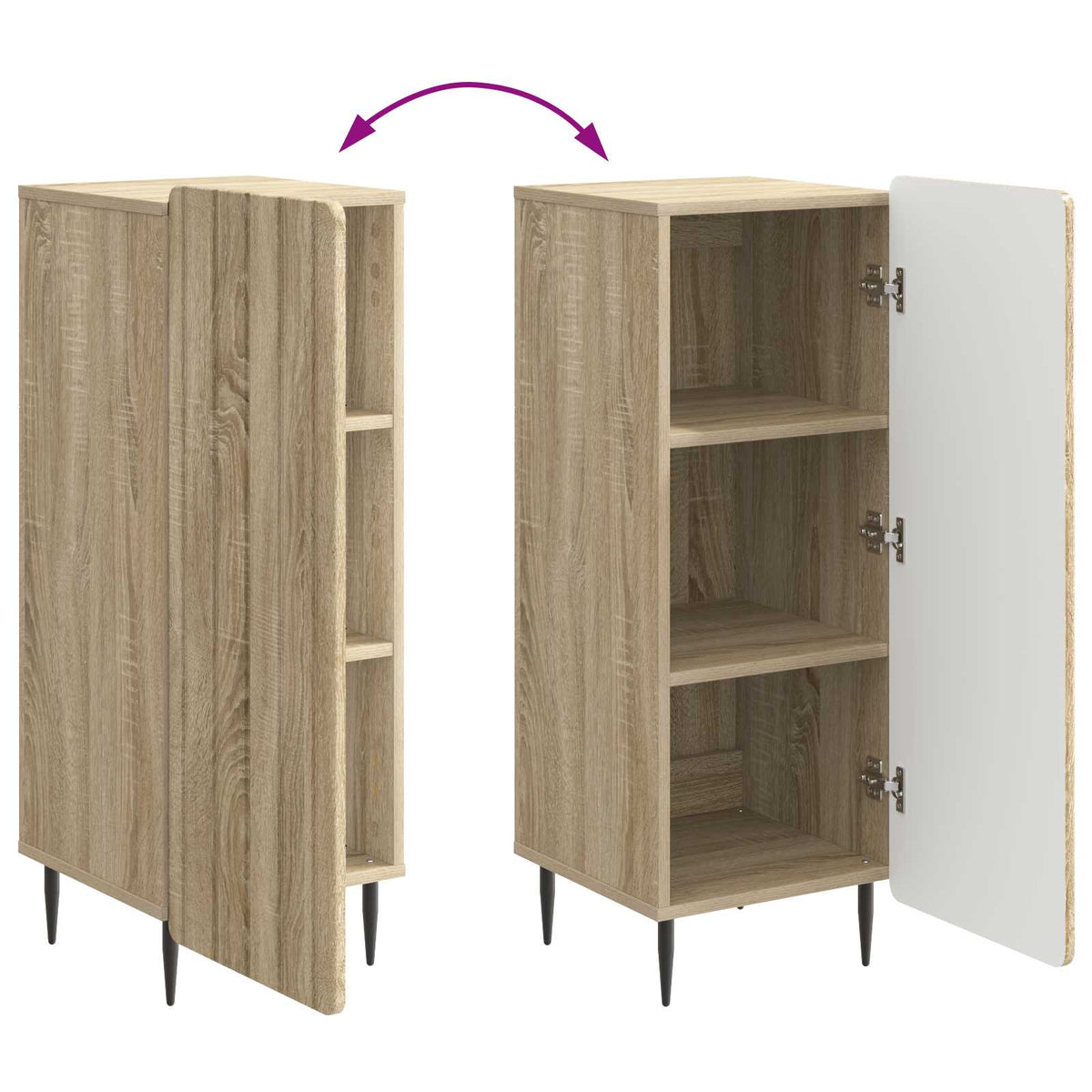 Sideboard Sonoma-Eiche 34,5 x 33 x 92 cm Holzwerkstoff