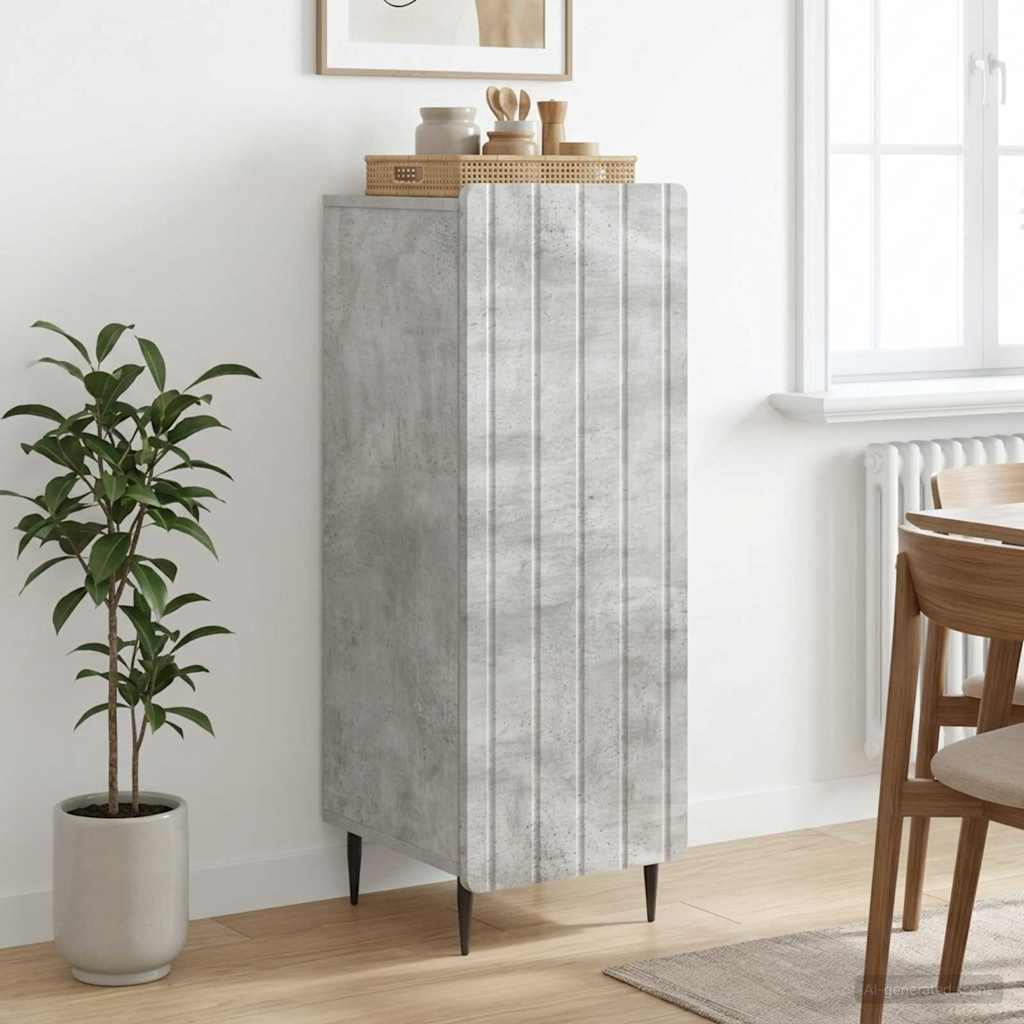 Sideboard Betongrau 34,5 x 33 x 92 cm Holzwerkstoff