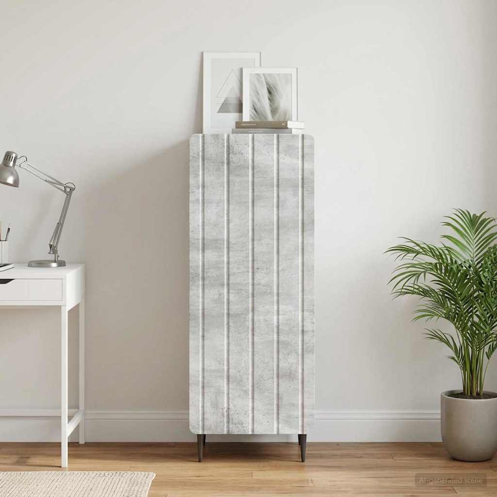 Sideboard Betongrau 34,5 x 33 x 92 cm Holzwerkstoff