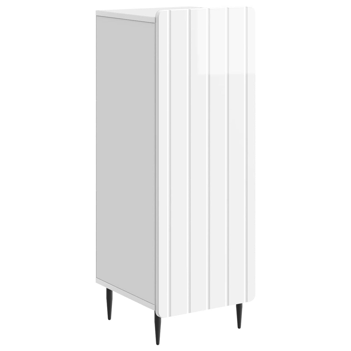 Sideboard Hochglanz Weiß 34,5 x 33 x 92 cm Holzwerkstoff