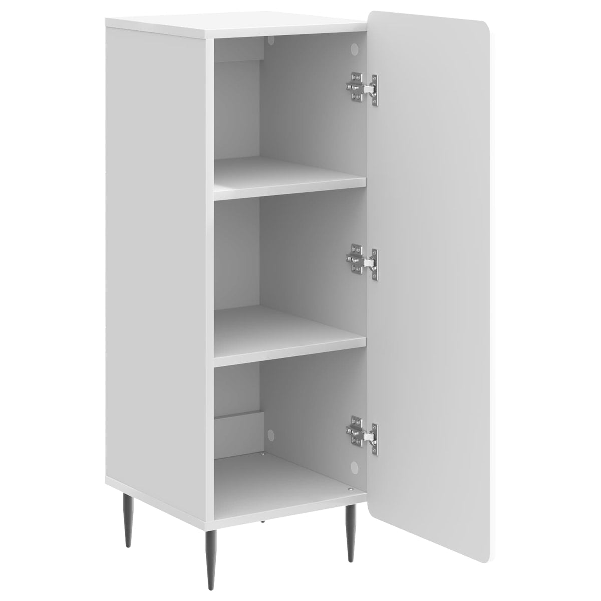 Sideboard Hochglanz Weiß 34,5 x 33 x 92 cm Holzwerkstoff