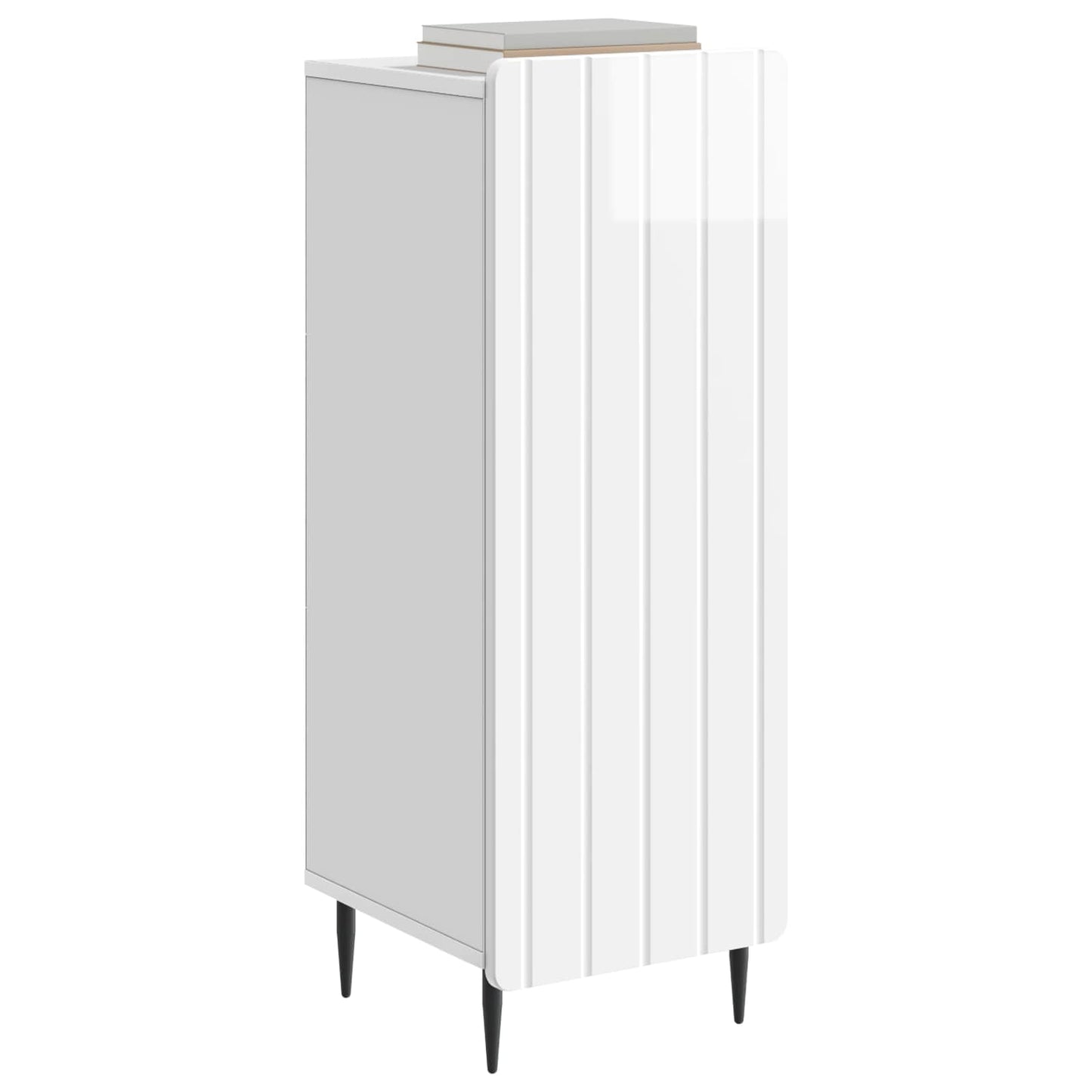 Sideboard Hochglanz Weiß 34,5 x 33 x 92 cm Holzwerkstoff