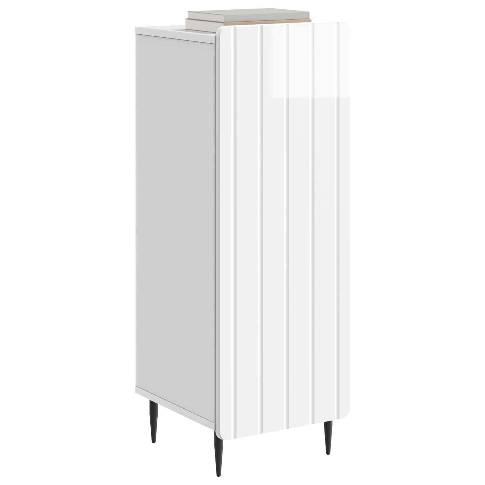 Sideboard Hochglanz Weiß 34,5 x 33 x 92 cm Holzwerkstoff