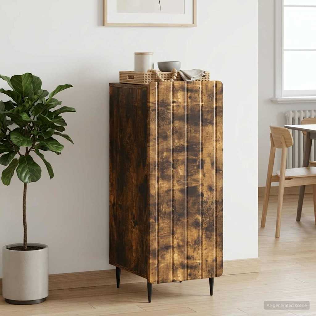 Sideboard Räuchereiche 34,5 x 33 x 92 cm Holzwerkstoff