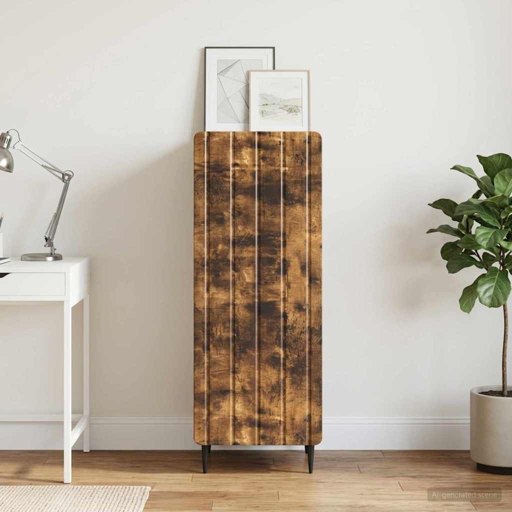 Sideboard Räuchereiche 34,5 x 33 x 92 cm Holzwerkstoff
