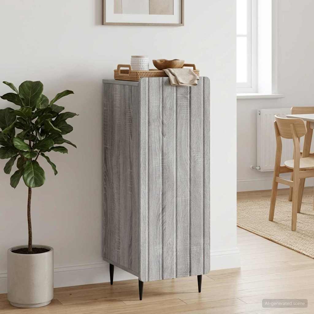 Sideboard Sonoma-Grau 34,5 x 33 x 92 cm Holzwerkstoff
