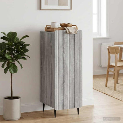 Sideboard Sonoma-Grau 34,5 x 33 x 92 cm Holzwerkstoff