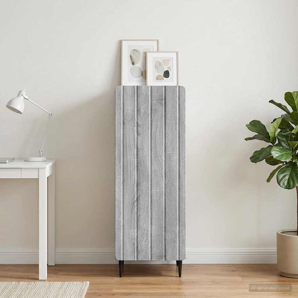 Sideboard Sonoma-Grau 34,5 x 33 x 92 cm Holzwerkstoff