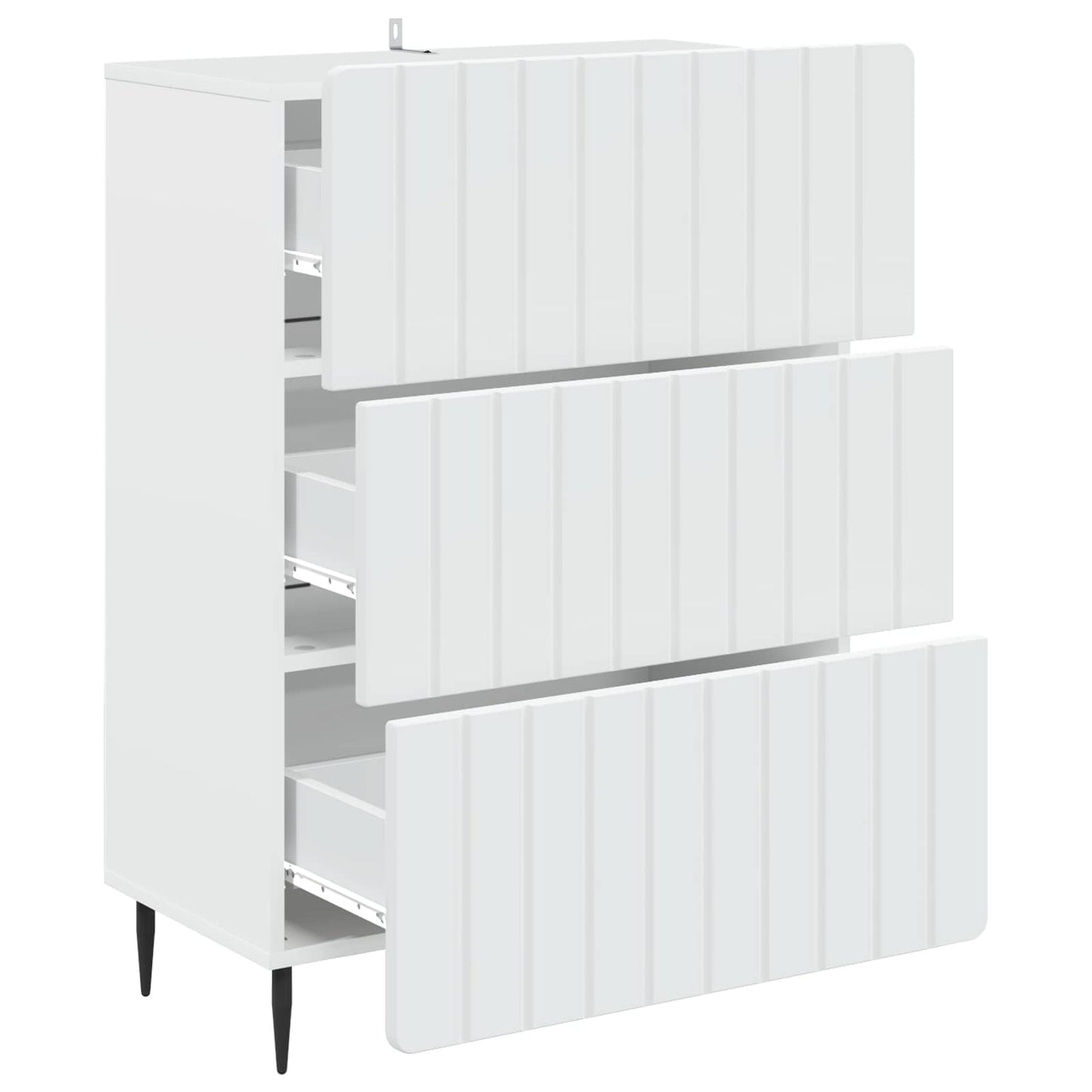 Schubladenschrank Weiß 66 x 34,5 x 92 cm Holzwerkstoff
