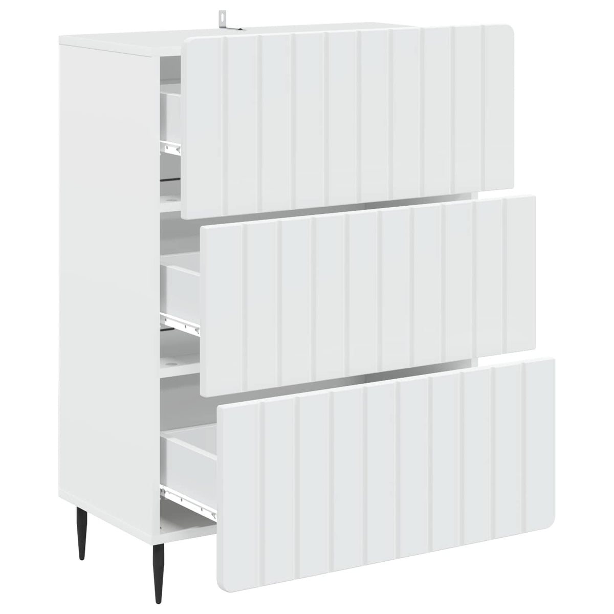 Schubladenschrank Weiß 66 x 34,5 x 92 cm Holzwerkstoff