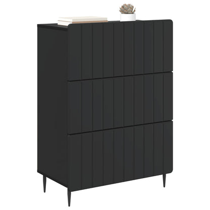 Schubladenschrank 66 x 34,5 x 92 cm Holzwerkstoff Schwarz