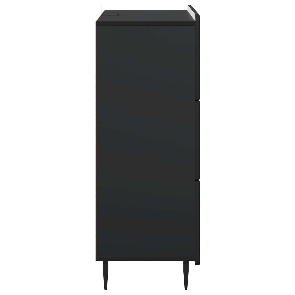 Schubladenschrank 66 x 34,5 x 92 cm Holzwerkstoff Schwarz