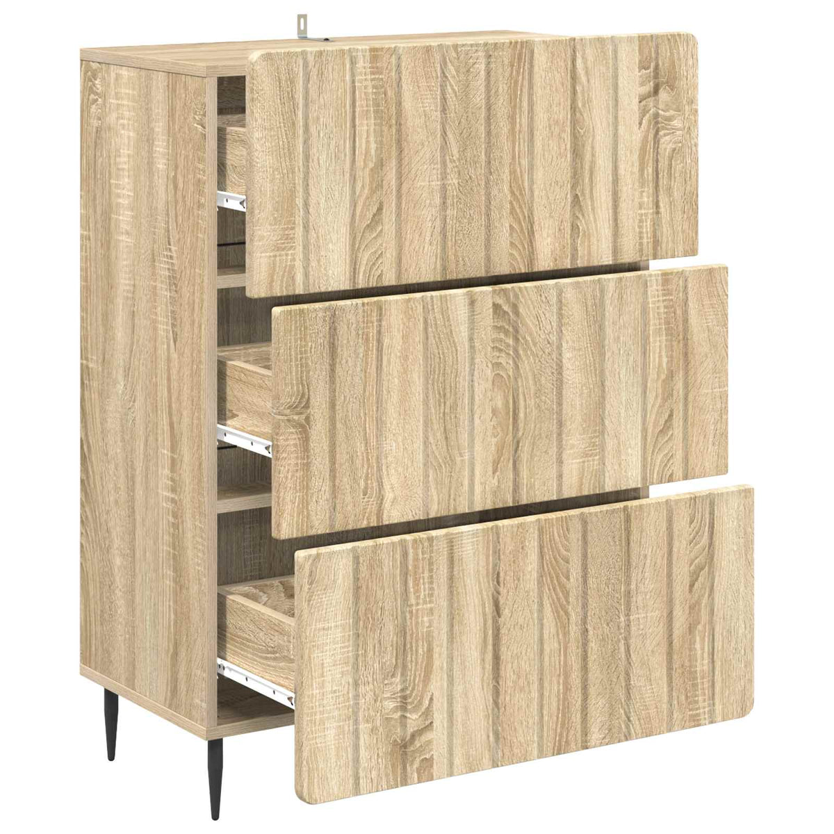 Schubladenschrank 66 x 34,5 x 92 cm Holzwerkstoff Sonoma-Eiche