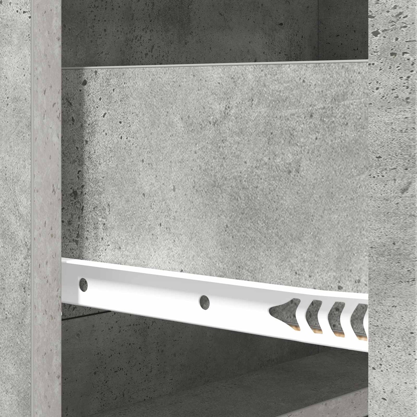 Schubladenschrank 66 x 34,5 x 92 cm Holzwerkstoff Betongrau