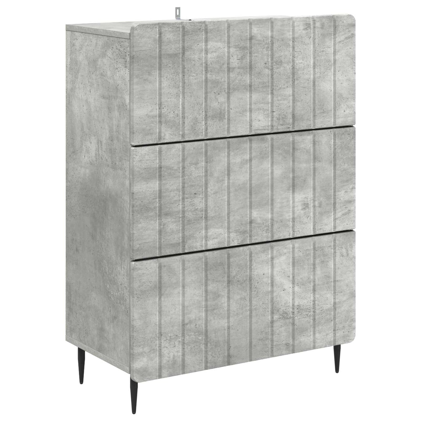 Schubladenschrank 66 x 34,5 x 92 cm Holzwerkstoff Betongrau