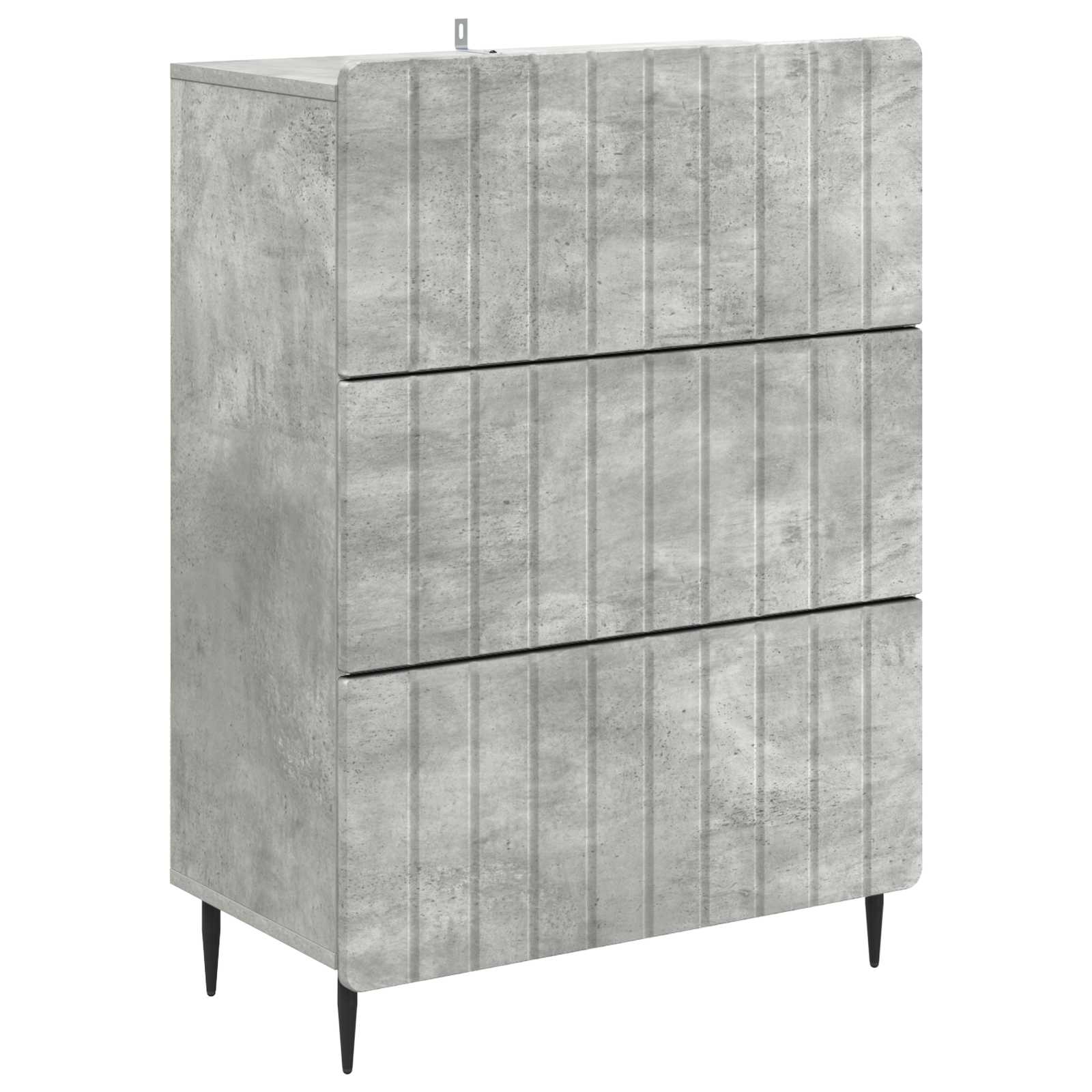 Schubladenschrank 66 x 34,5 x 92 cm Holzwerkstoff Betongrau