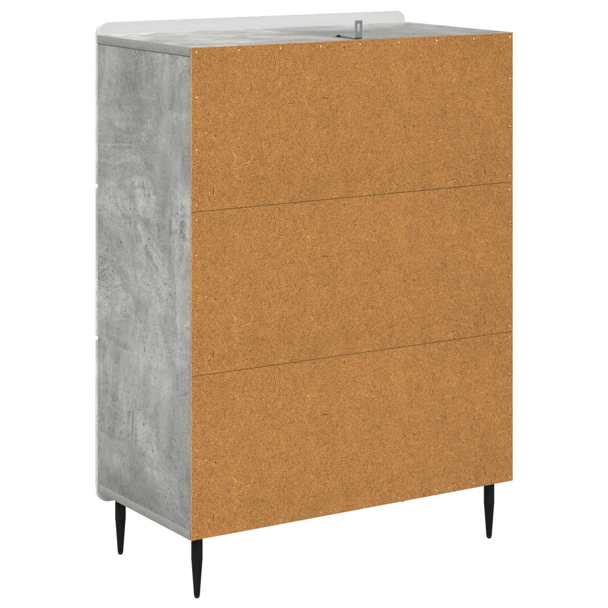 Schubladenschrank 66 x 34,5 x 92 cm Holzwerkstoff Betongrau