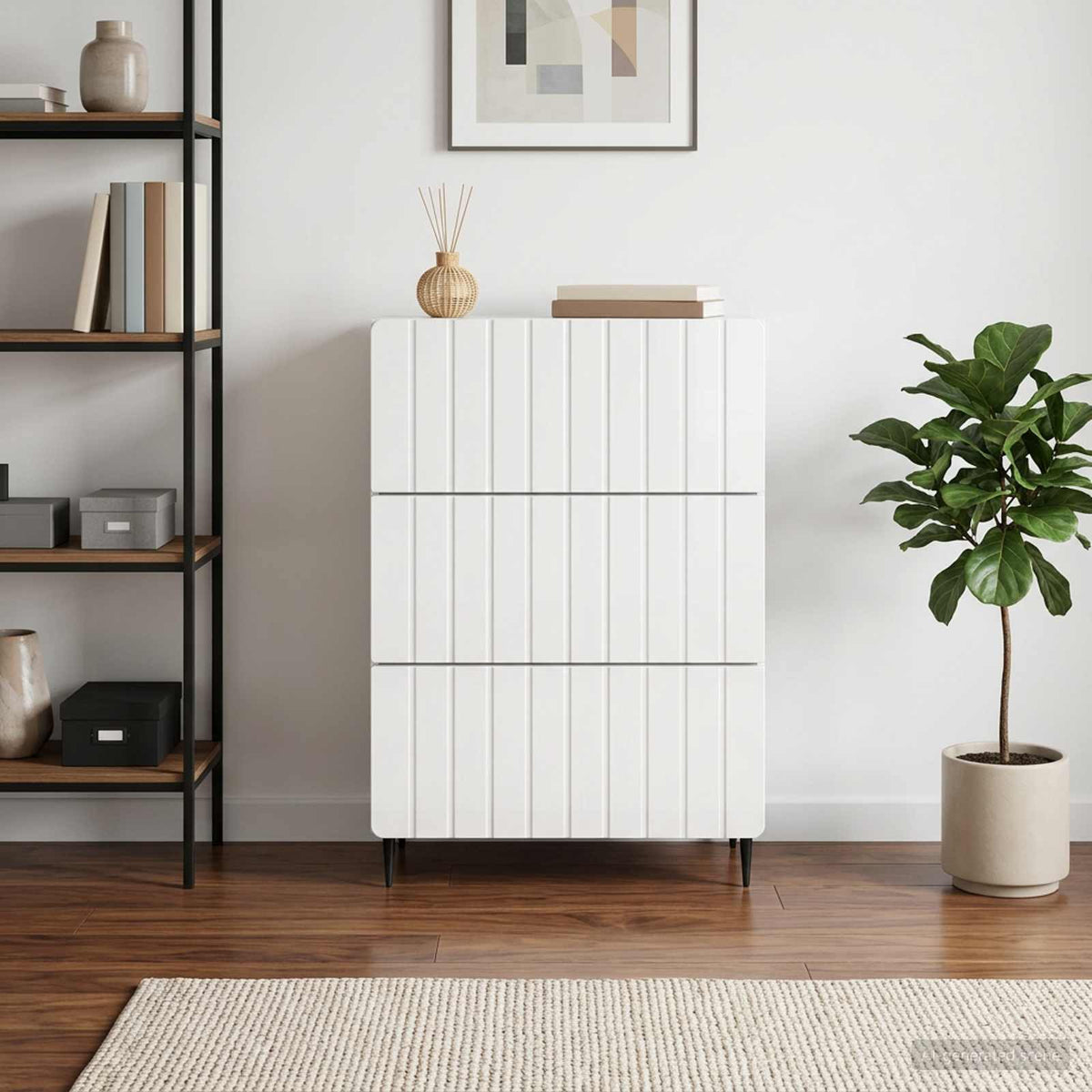 Schubladenschrank 66 x 34,5 x 92 cm Holzwerkstoff