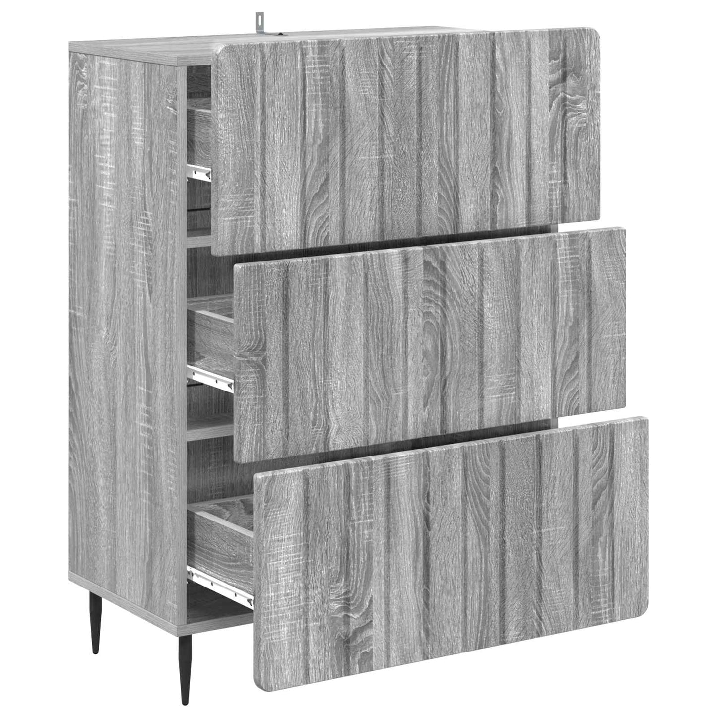 Schubladenschrank 66 x 34,5 x 92 cm Holzwerkstoff Sonoma-Grau