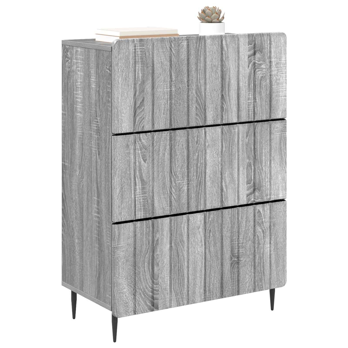 Schubladenschrank 66 x 34,5 x 92 cm Holzwerkstoff Sonoma-Grau