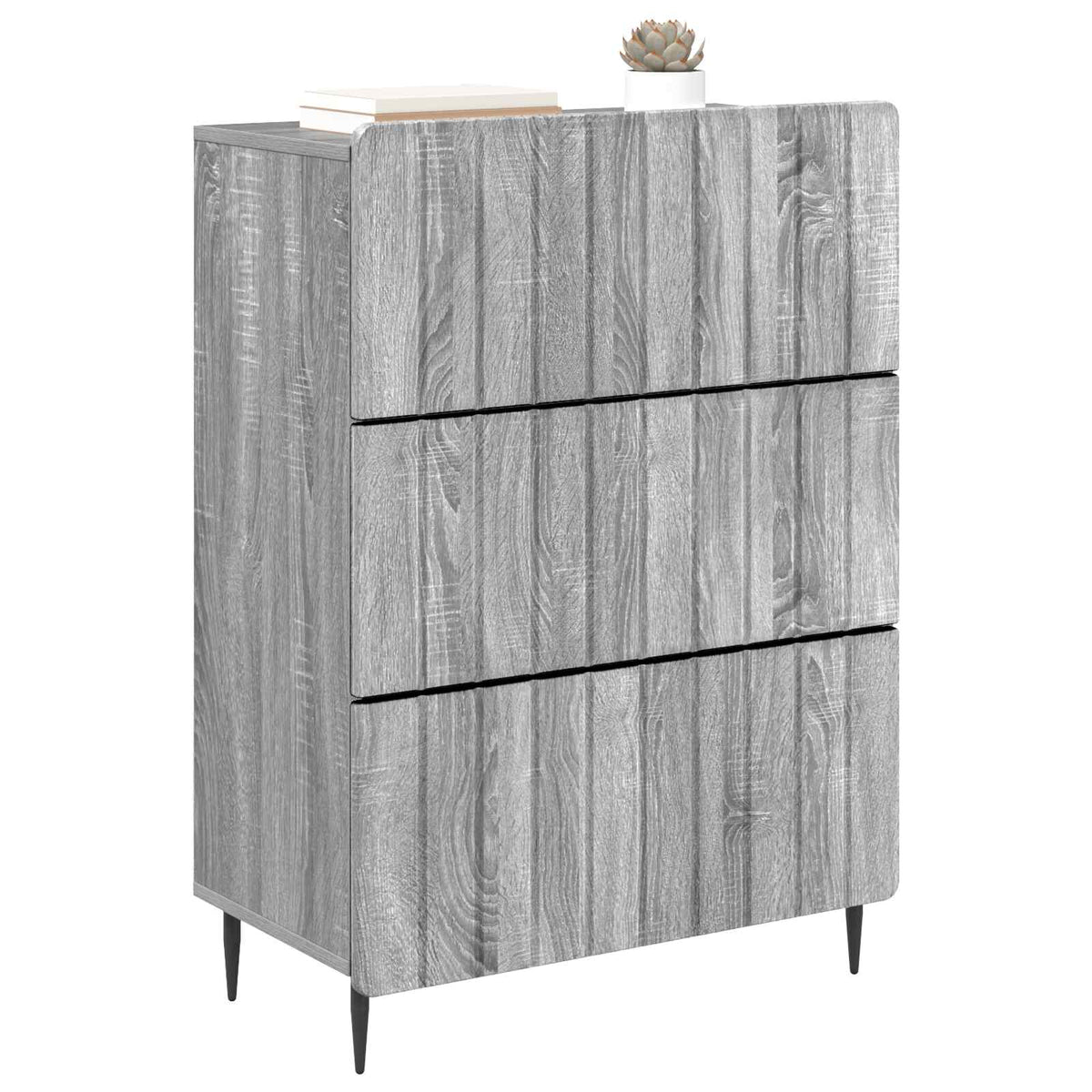 Schubladenschrank 66 x 34,5 x 92 cm Holzwerkstoff Sonoma-Grau