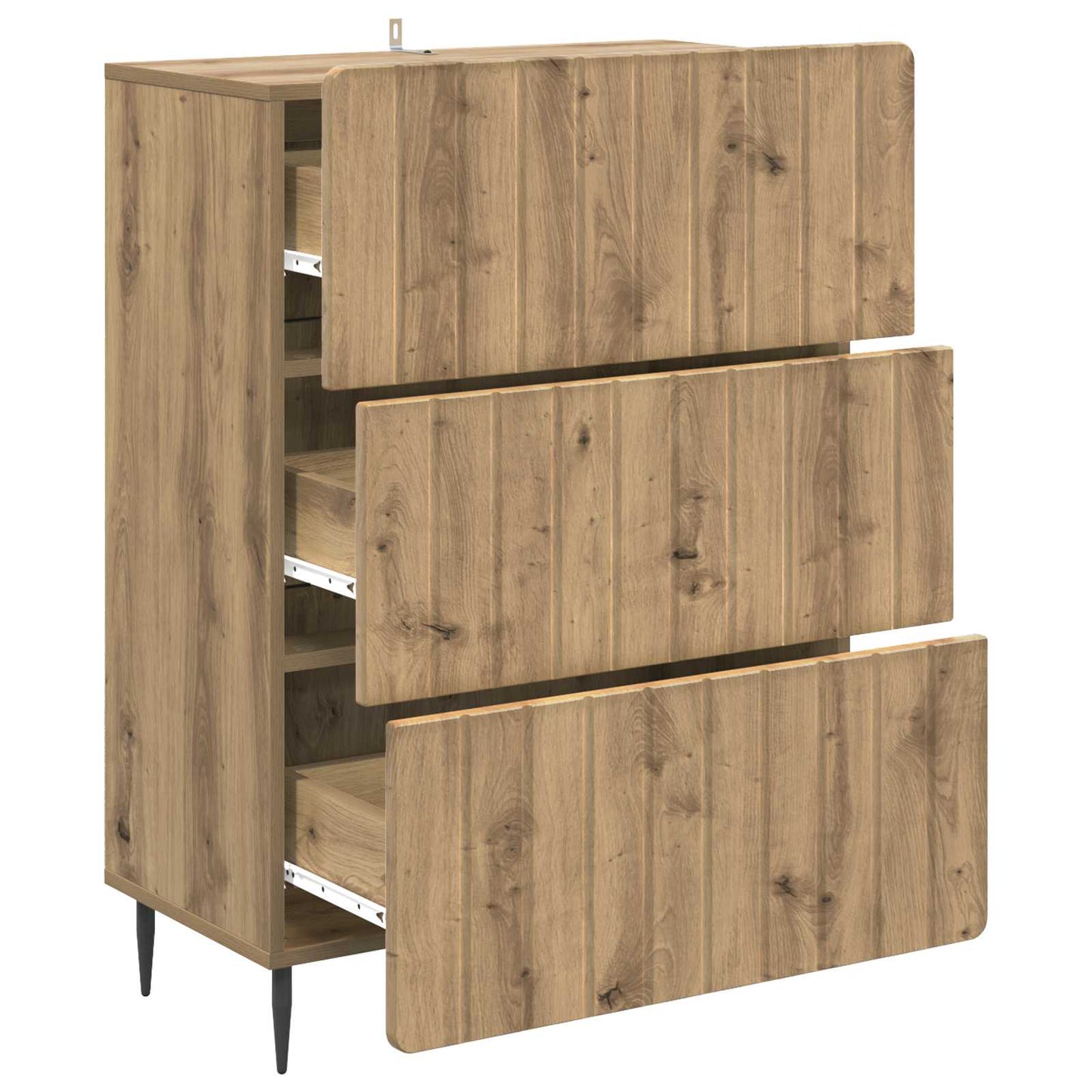 Schubladenschrank 66 x 34,5 x 92 cm Holzwerkstoff Artisan-Eiche